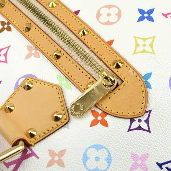 Authenticity Guaranteed Louis Vuitton White Monogram Multicolor Alma Handbag - Picture 11 of 11
